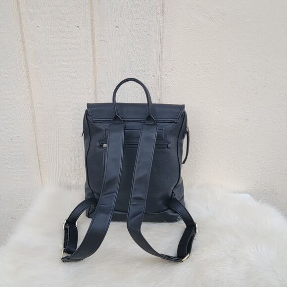 urban originals faux leather black backpack